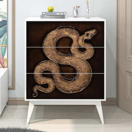 Комод Серпентис с 3 ящиками Айс