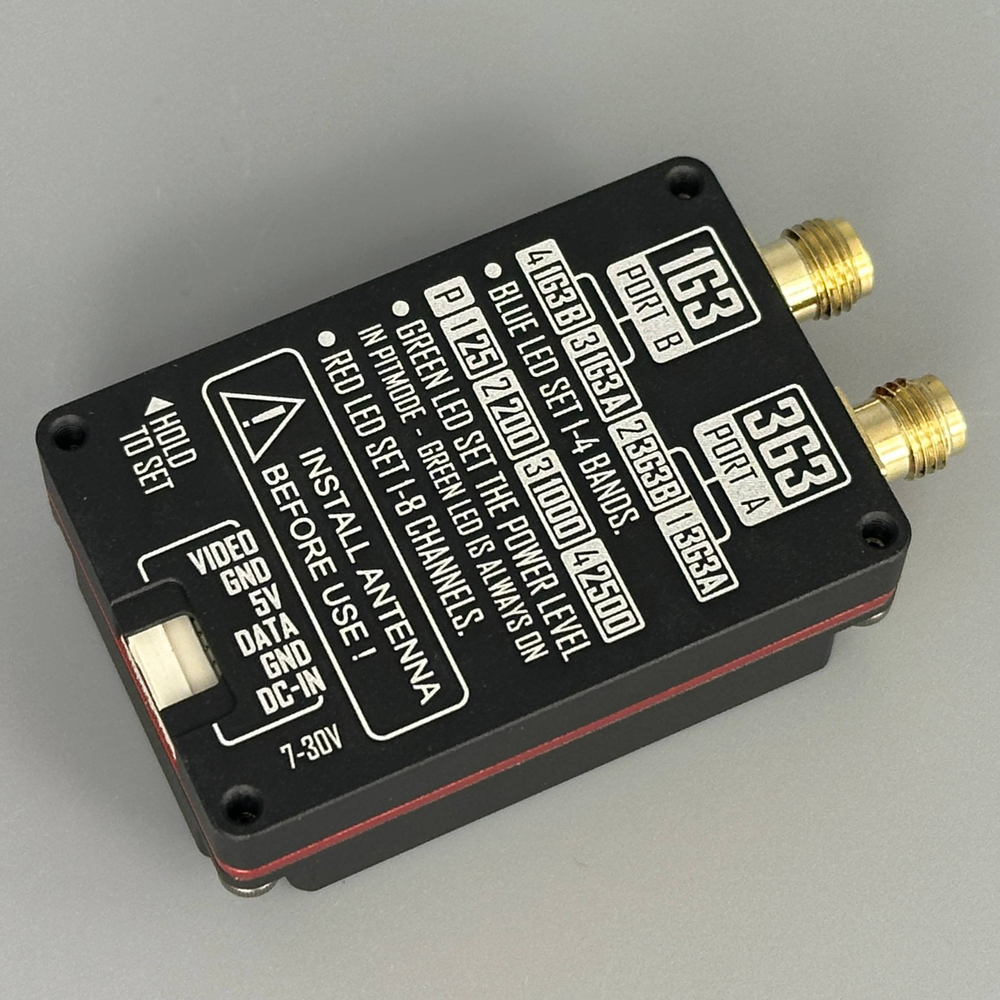 Видеопередатчик RUSHFPV двухдиапазонный VTX 1.3G/3.3G 2.5W + 2 Антенны