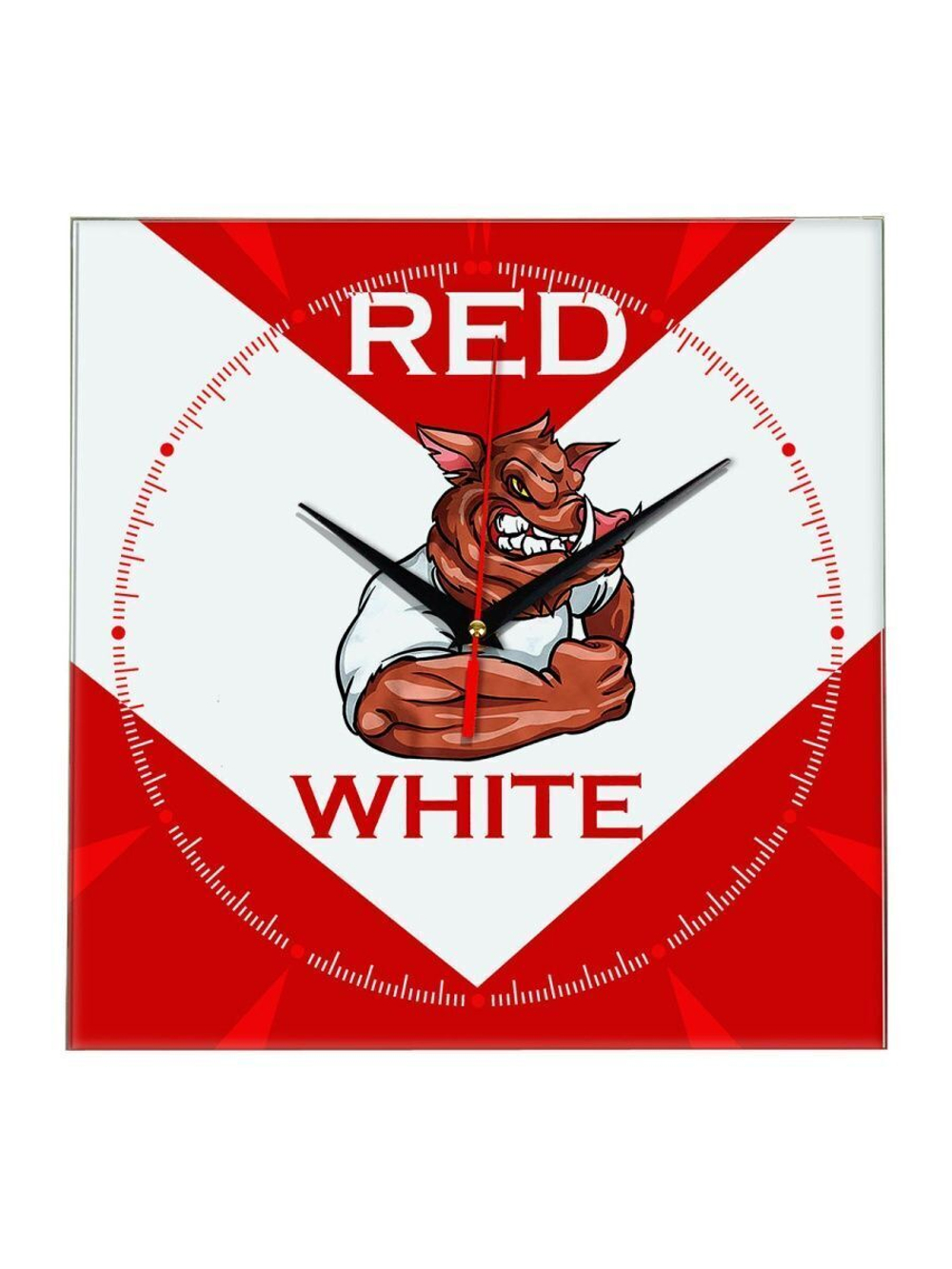 Настенные часы Red and White Спартак Декор для дома, подарок