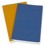 Блокнот Moleskine Volant (QP723B41M17) Large 130х210мм 96стр. нелинованный мягкая обложка синий/желтый янтарный (2шт)