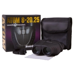 Бинокль Levenhuk Atom 8–20x25 - бинокль с чехлом и коробкой в комплекте