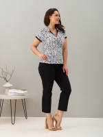 Блузка БЛ-115/белый-зебра