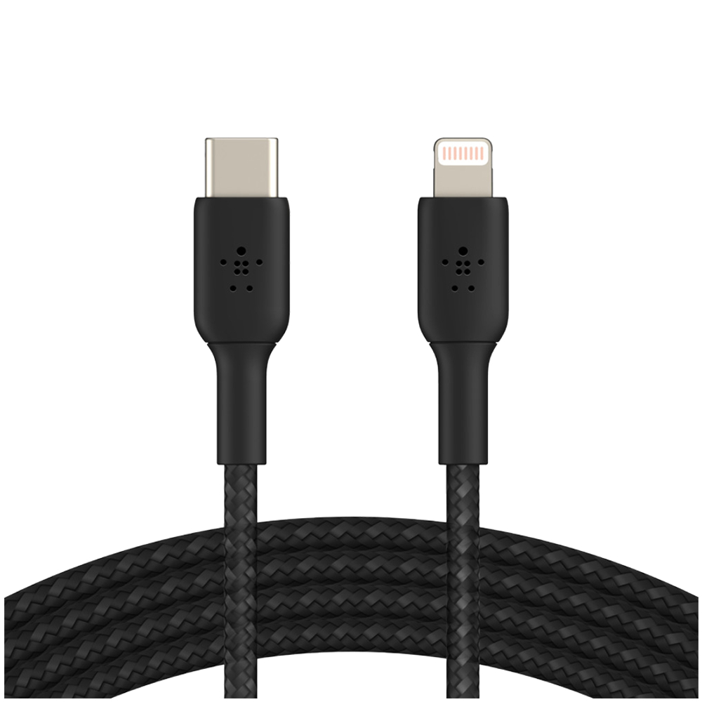 BELKIN Lightning to USB-C Cable Braided, 2M, Black