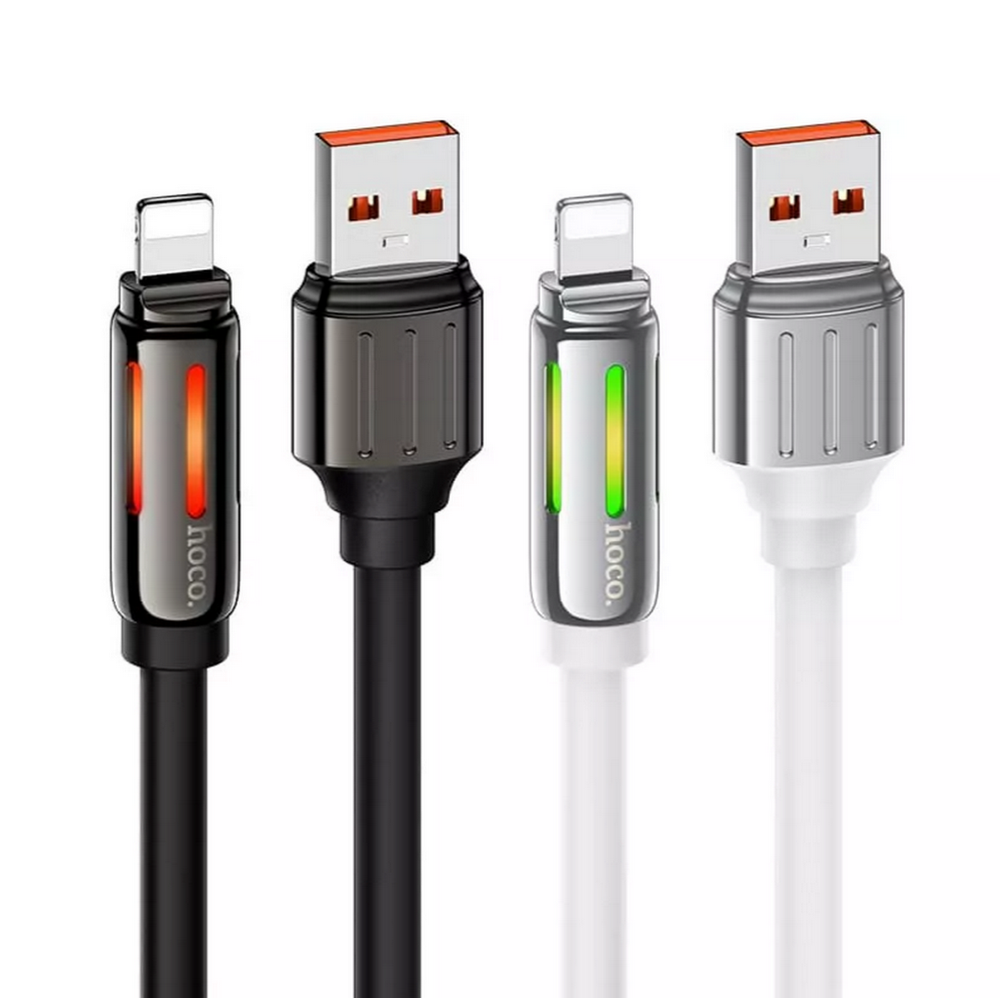 Кабель USB x Lightning 2.4A RGB colorful -1.2м. Hoco. U136