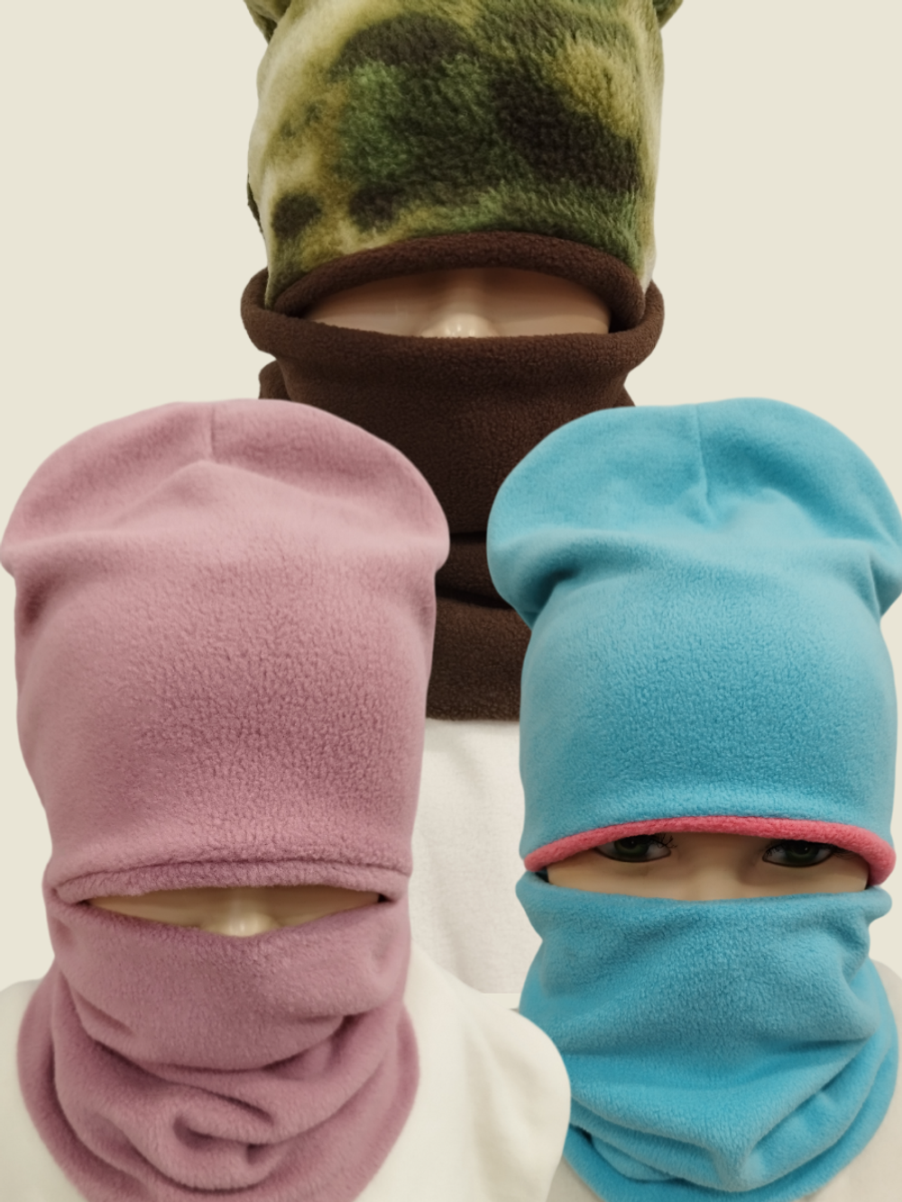 4014 Шапка и снуд флис в ассортименте (54-56)