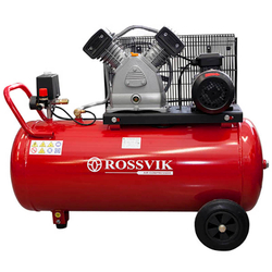 Компрессор ROSSVIK СБ4/С-100.LB30А, 420 л/мин, 10 бар, ресивер 100 л, 220 В/2,2 кВт, красный