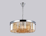 Подвесная люстра с хрусталем TR5097/8 CH/TI хром/янтарь E14/8 max 40W D600*760