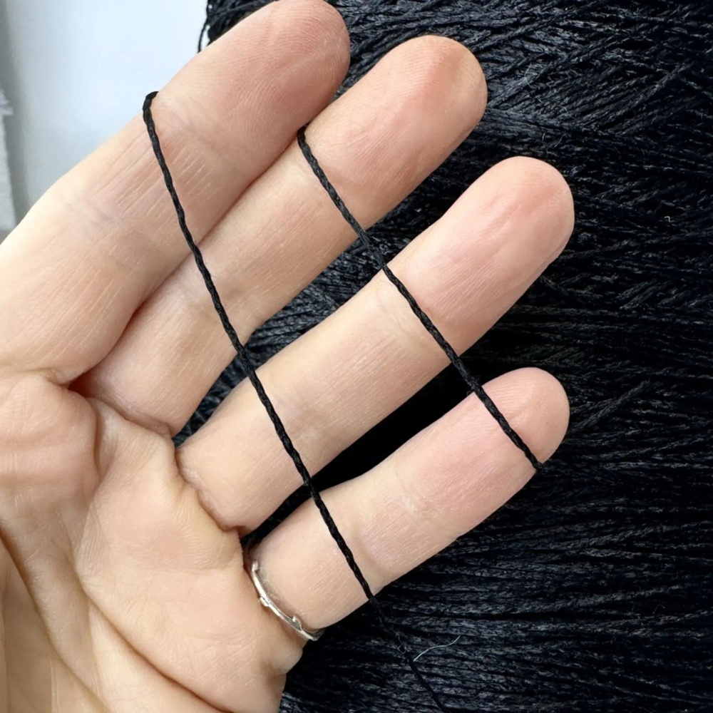 COUNTRY CHIC - E.Miroglio; 53% вискоза, 47% хлопок; 410/100гр; шнурок; col.099, цвет: черный