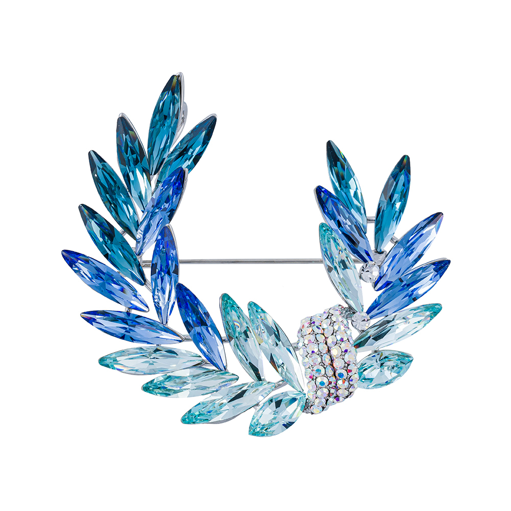 Брошь Fiore Luna КРЫЛЬЯ Zircon Crystal XR12879 BL/S