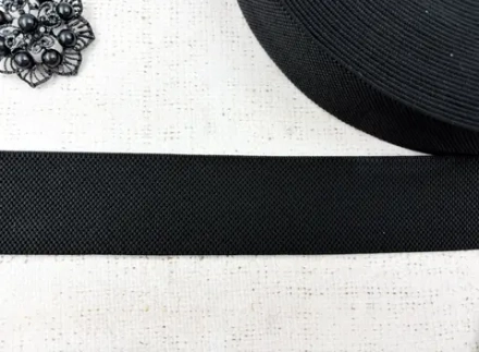 Лента эластичная/помочная, ш. 4 см, пр-во Россия, чёрный