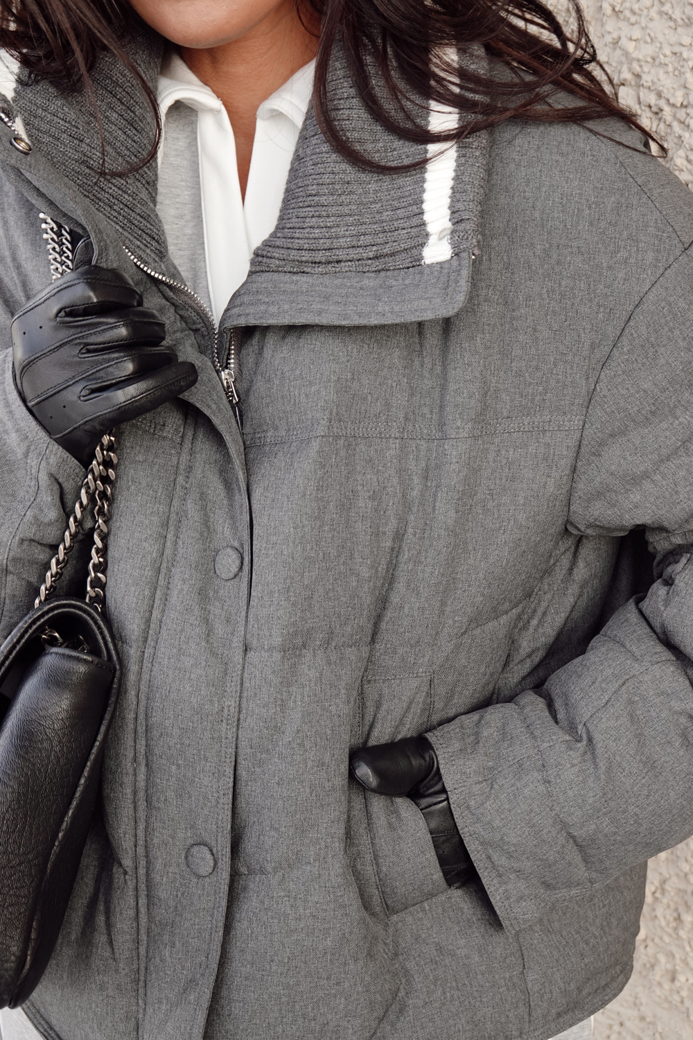 Куртка демисезонная с воротником из трикотажа