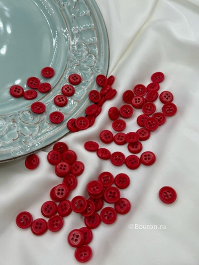 Пуговицы на прокол красные (алые)