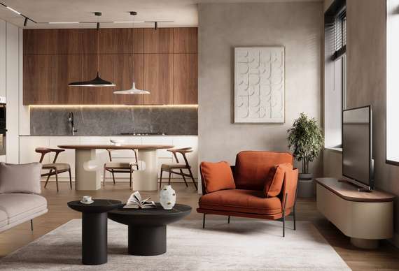 Диван Sussex 210 см, светло-коричневый