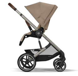 Коляска Cybex Balios S Lux TPE 2025 Cloud G i-Size Magic Black 3 в 1 Almond Beige с дождевиками