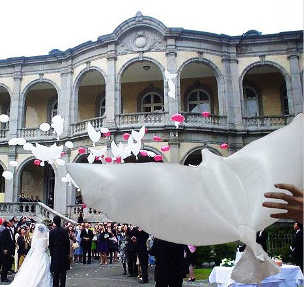 Шар (34"/86 см) Фигура, Голубь, Белый 1 шт.