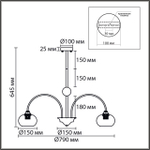 8323/8C LN Люстра потолочная E27 8*60W 220V MODERNI