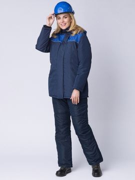 Куртка зимняя женская "Сакрин" (т.синий/василек)