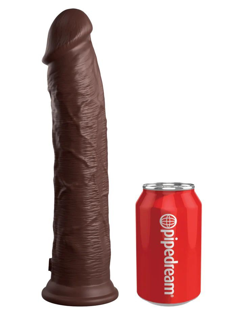 Коричневый фаллоимитатор-реалистик 11  Silicone Dual Density Cock - 29,5 см.