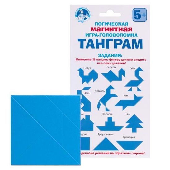 Игра магнитная головоломка "ТАНГРАМ" (3х20шт) европодвес