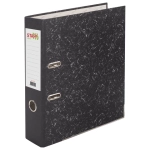 Папка-регистратор STAFF "EVERYDAY" с мраморным покрытием, 70 мм, с уголком, черный корешок