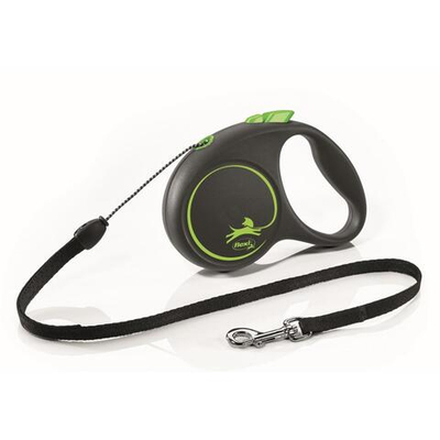 FLEXI Рулетка BLACK DESIGN M трос 5 м до 20 кг, зеленый