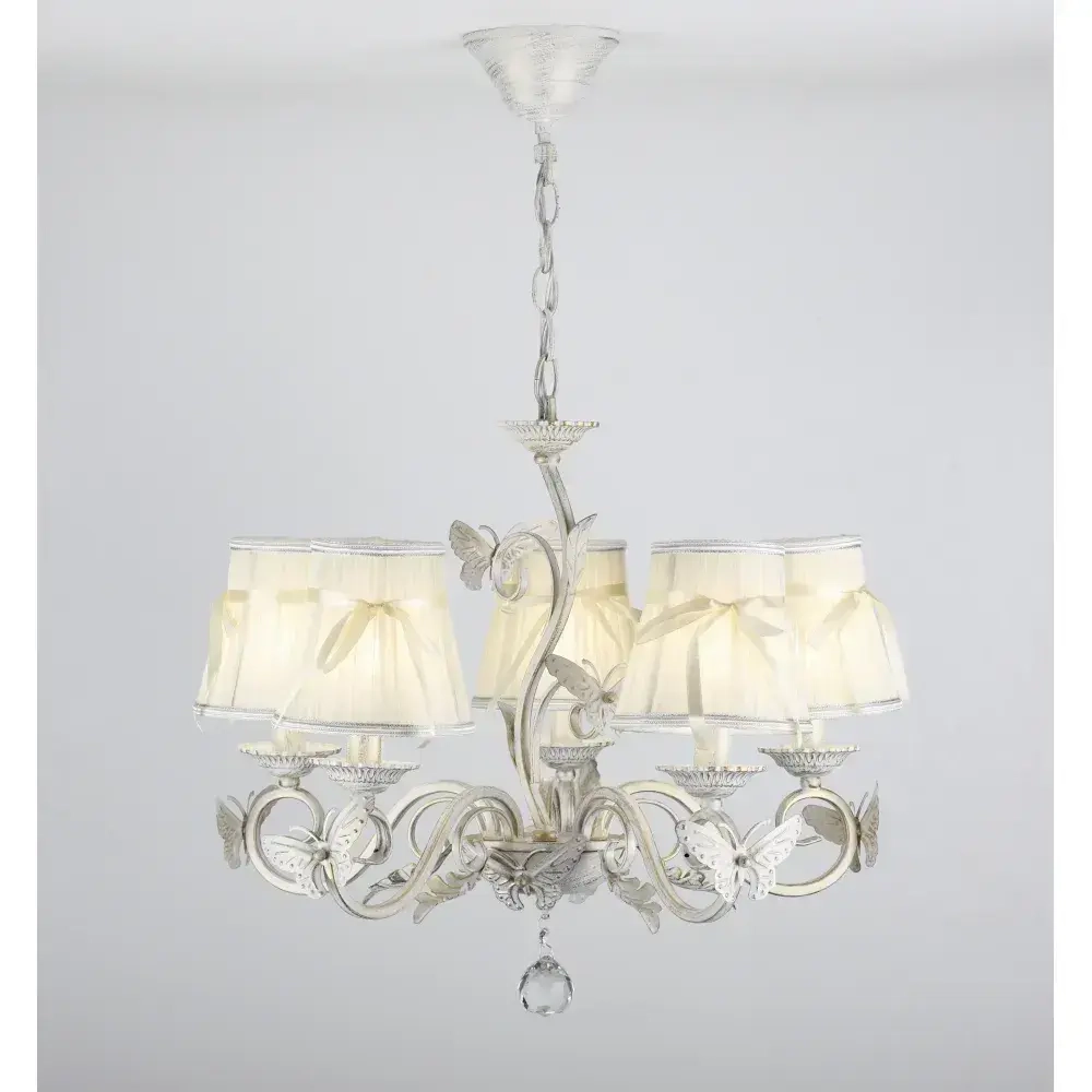 Люстра потолочная Rivoli Farfalla 2014-205 / светильник потолочный / люстра подвесная на кухню, в детскую комнату, в спальню, в коридор, в прихожую 5 x E14 40 Вт классика