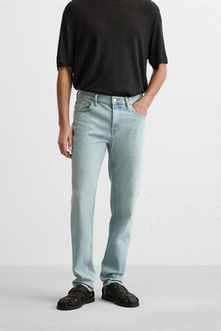 ZARA ДЖИНСЫ SLIM FIT, ГОЛУБОЙ