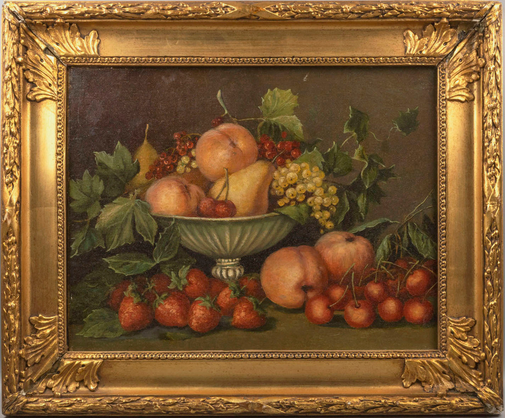 «Натюрморт с фруктами и ягодами» Джузеппе  Фальчетти (Giuseppe Falchetti; 1843–1918). Копия. к. XIX