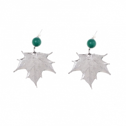 Серьги листья Ester Bijoux Канадский Клён OR758/40-S BW