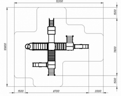 Игровой комплекс Дворик детства Город ДИК 2.01.4.02-21 H=1200