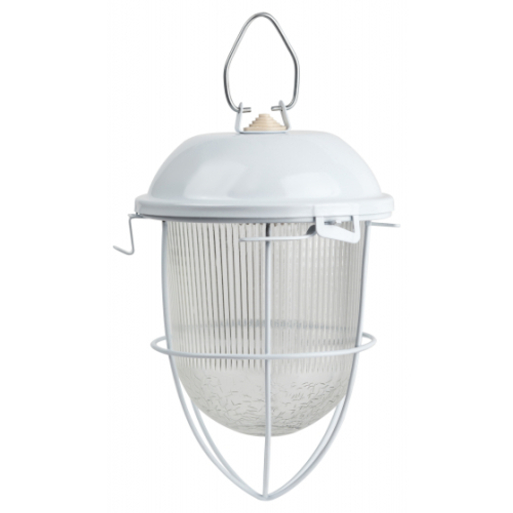 Светильник ЭРА НСП 41-200-003 с решеткой Желудь сталь стекло IP54 E27 max 200Вт 172х306х315 белый