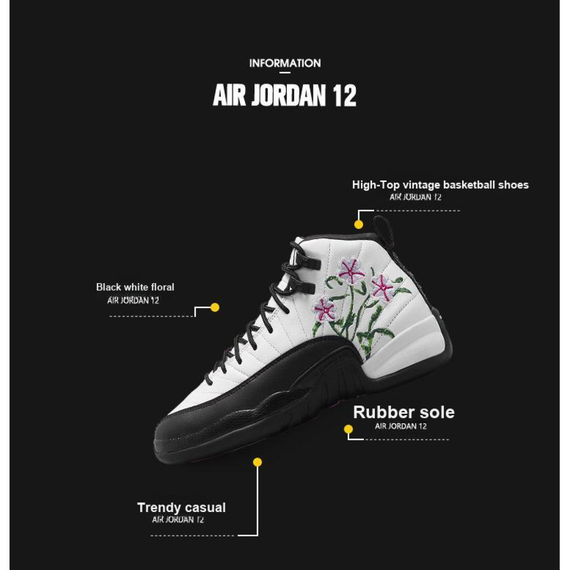 Джордан Эйр Джордан 12 Детских баскетбольных кроссов, Высоки ноги Юнисекса