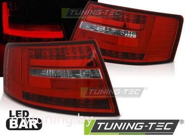 Задние фонари RED WHITE LED BAR для Audi A6 C6