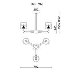 Люстра на штанге Imperiumloft Jorgenson Beige/Light wood STAVRA01