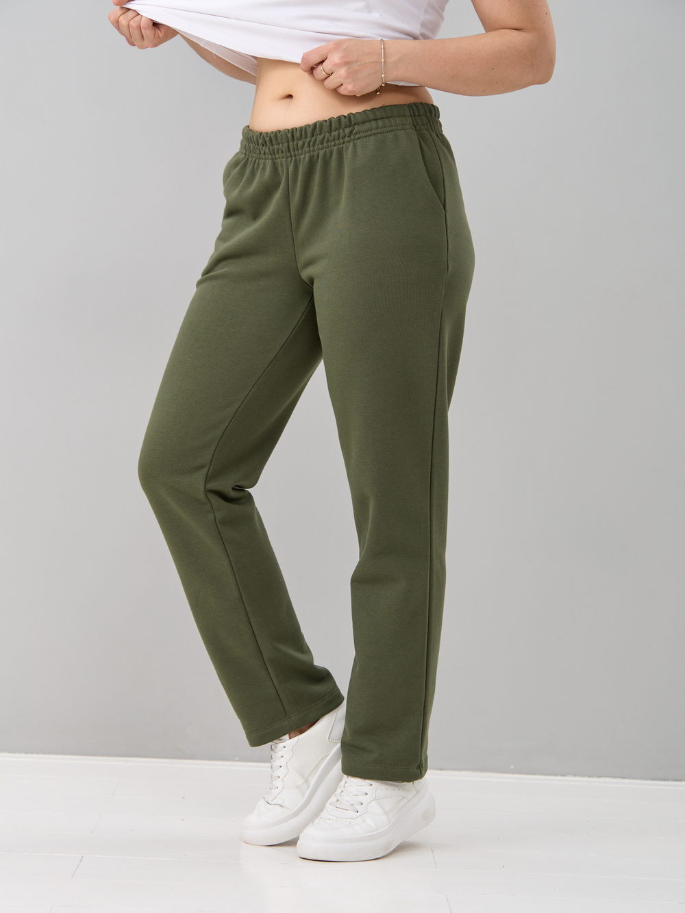 Костюм с брюками КБфп-584/светлый-хаки-п