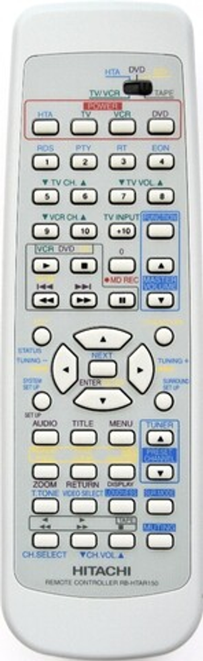 Пульт ДУ для HITACHI RB-HTAR150 ориг  TV/VCR/DVD/HTA