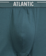 Мужские трусы шорты Atlantic, набор из 5 шт., хлопок, морская волна + бирюзово-зелёные + чёрные + серые меланж + тёмно-голубые, 5SMH-004