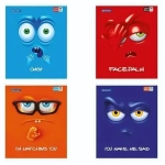 Тетрадь 96л. А5 клетка Brauberg ЭКО «МОРДАШКА» обложка картон АССОРТИ (1/7)