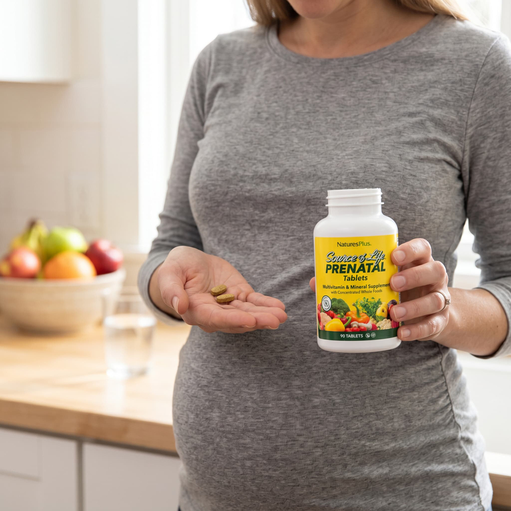 NaturesPlus, Source of Life®, пренатальный комплекс, 90 таблеток