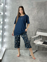 Пижама женская бриджи+футболка П0001-2 великан