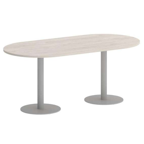 Onix Direct Стол овальный O.SPRG-3 Денвер Светлый/Металл Серый 1800*900*750