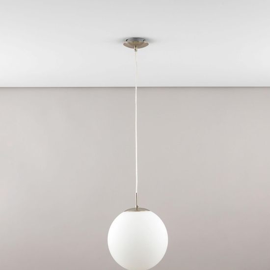 CL941251 Шар 25см Белый+Хром Мат. Подвес