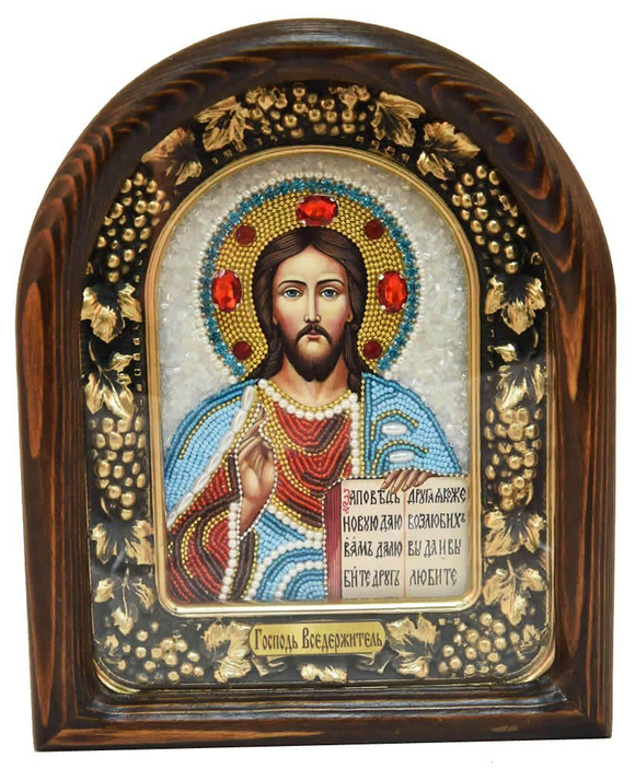Икона Господь Вседержитель бисер