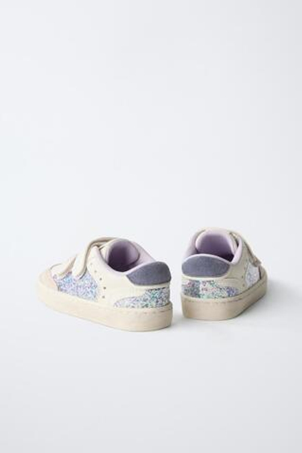 ZARA КЕДЫ С БЛЕСТКАМИ, БЕЛЫЙ