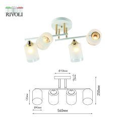 Люстра Rivoli   9144-203 4 х Е27 60 Вт модерн