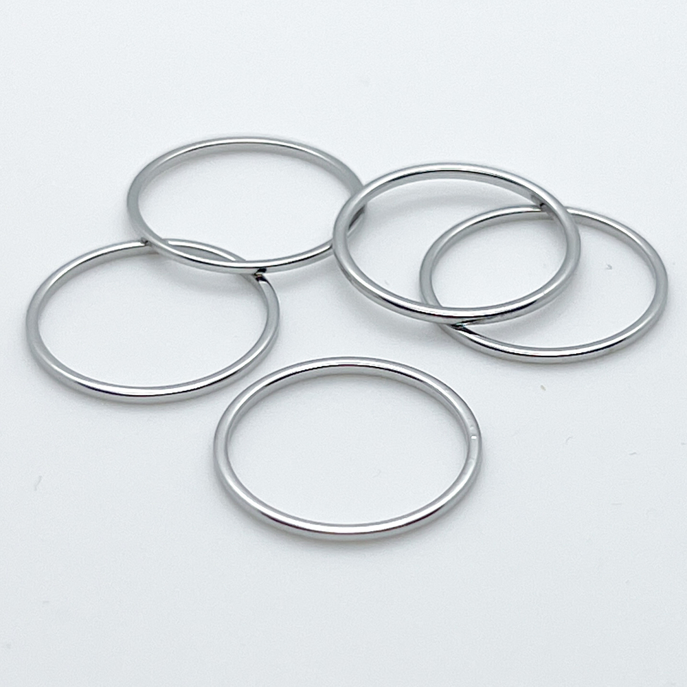 Коннектор Круг, цвет серебро (родий), размер 18 мм, толщина 1 мм, цена за 1 шт