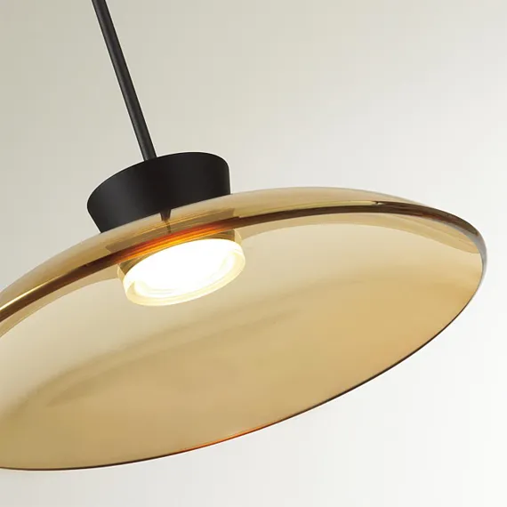 5055/9LA L-VISION ODL24 457 черный/янтарный/металл/стекло Подвес LED 9W 3000К SAUCER