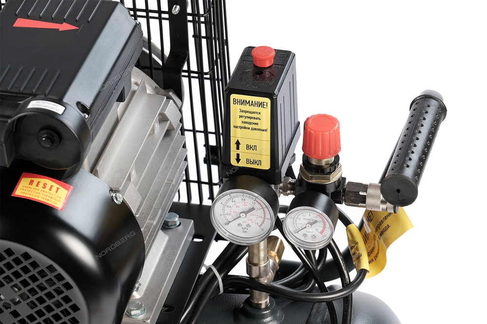 NORDBERG (NCP50/420A) Компрессор поршневой с ременной передачей 220В, ресивер 50л, 420л/мин