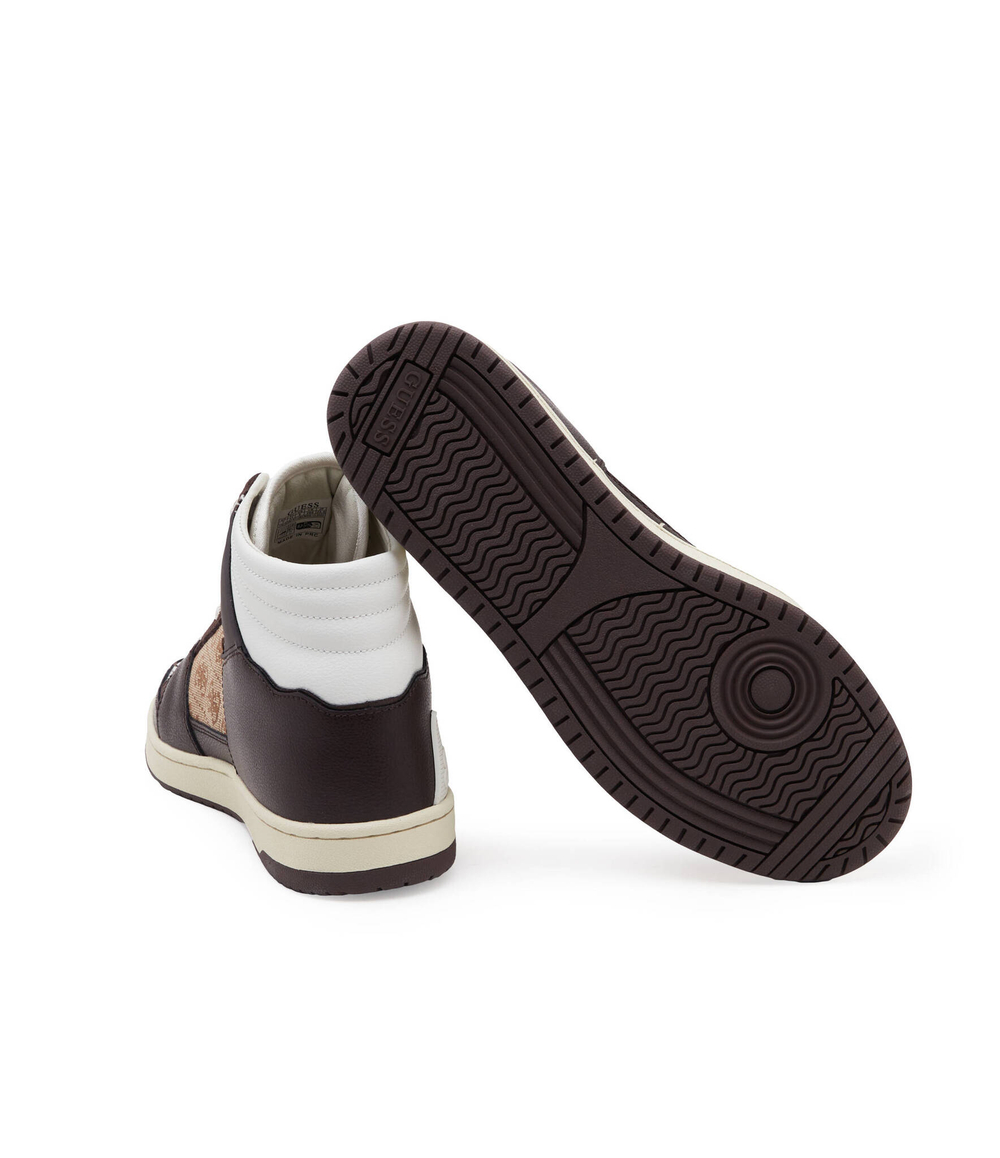 Кожаные кроссовки sava Guess - коричневый(FMJSAM FAP12)