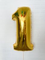 F 40"/102 см Цифра "1", Золото, 1 шт.